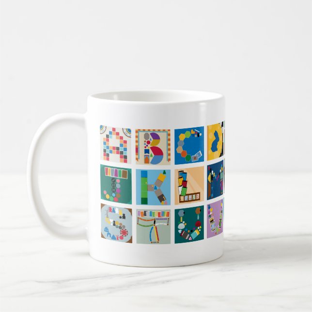 Caneca De Café Conselho Jogo Alfabeto Mug (Esquerda)