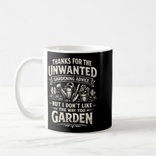 Caneca De Café Conselhos de jardinagem indesejados engraçados par