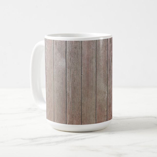 Caneca De Café conselhos de madeira Wallpaper Mug (Frente Esquerda)