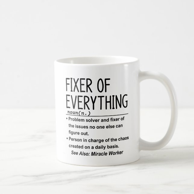 Caneca De Café Consertador de tudo (Direita)