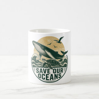 Caneca De Café Conservação Ambiental Salve Nossos Oceanos