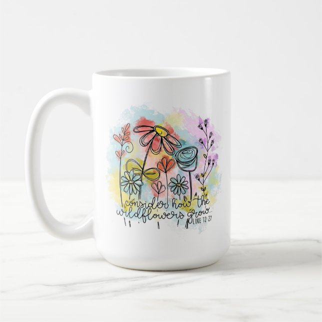 Caneca De Café Considere como as flores selvagens crescem (Esquerda)