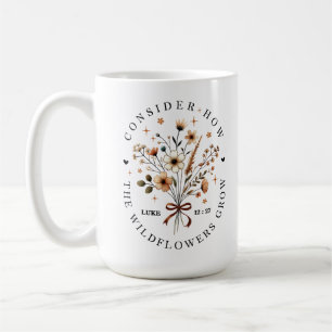 Caneca De Café Considere Como os Lírios Crescem Cristão