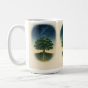 Caneca De Café Constelação da Árvore Genealógica Enraizada e Asce