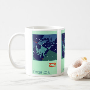 Caneca De Café Constelação de Câncer Caranguejo Zodíaco Astrologi
