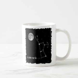 Caneca De Café Constelação de Orion com Lua cheia