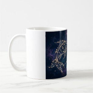 Caneca De Café Constelação de Peixes Zodíaco Peixes Arte Noturna
