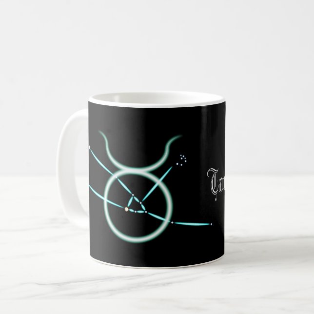 Caneca De Café Constelação de Zodiac Taurus Coffee Mug (Frente Esquerda)