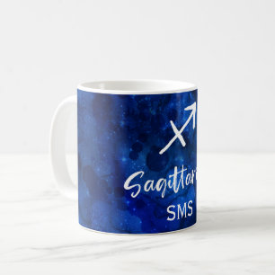 Caneca De Café Constelação do Zodíaco de Sagitário Galáxia Monogr