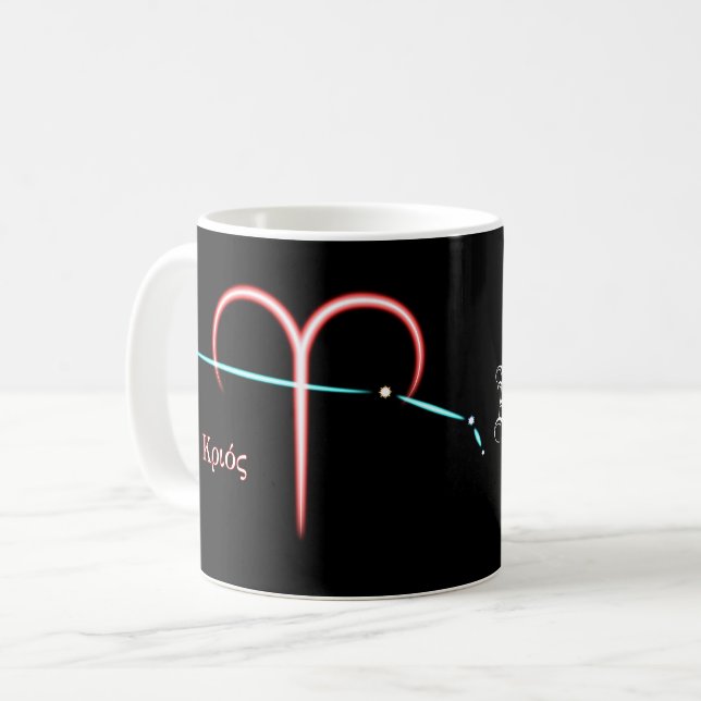 Caneca De Café Constelação Zodiac Aries Coffee Mug (Frente Esquerda)