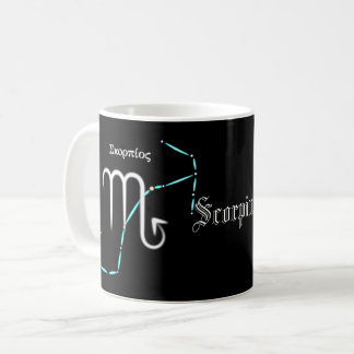 Caneca de Café Constelação Zodíaco Escorpião