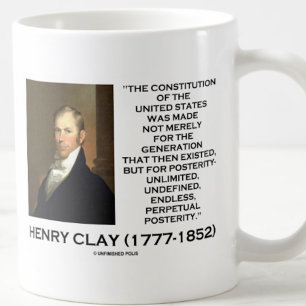 Caneca De Café Constituição De Henry Clay Da Posteridade Dos Esta