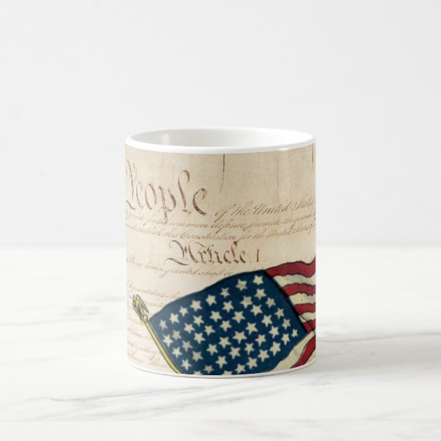 Caneca De Café Constituição dos Estados Unidos, bandeira american (Centro)