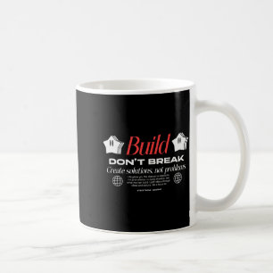 Caneca De Café Construa Não Quebre - Tipografia Urbana Streetwear