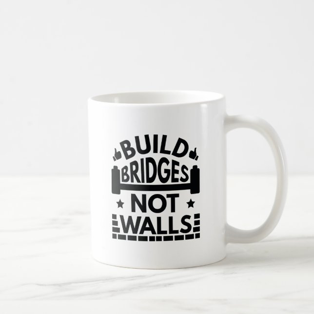 Caneca De Café Construa Pontes Não Muros (Direita)