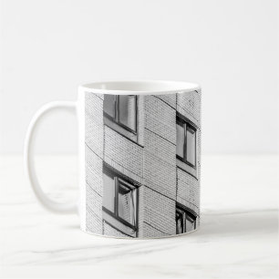 CANECA DE CAFÉ CONSTRUÇÃO DE CONCRETOS BRANCOS E PRETOS