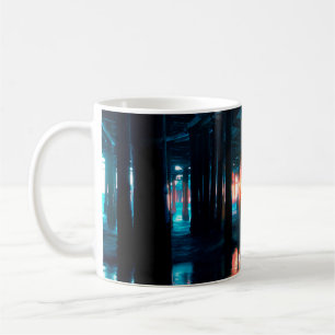 CANECA DE CAFÉ CONSTRUÇÃO DE INFRAESTRUTURAS DE METAL PRETO