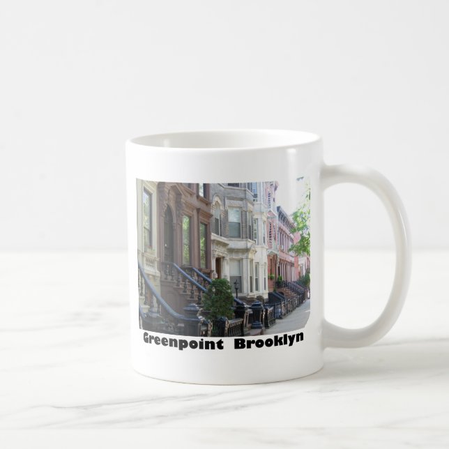Caneca De Café Construções do Brownstone de Greenpoint Brooklyn (Direita)