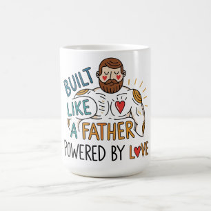 Caneca De Café Construído como um pai, fortalecido pelo Dia de os