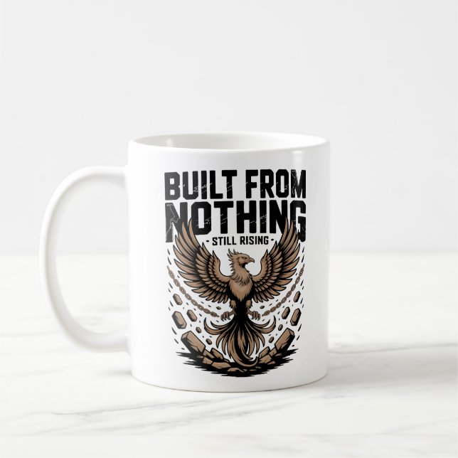 Caneca De Café Construído Do Nada Ainda Subindo Auto Feito inspir (Esquerda)