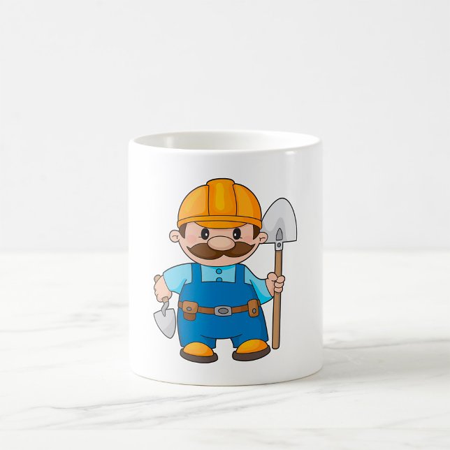 Caneca De Café Construtor Com Uma Pá (Criador carregado)