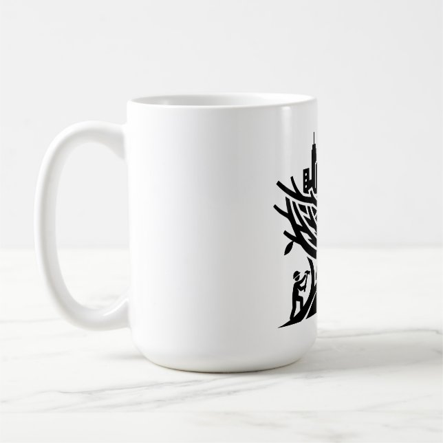 Caneca De Café Construtor de ninho de cidade construindo um novo  (Esquerda)