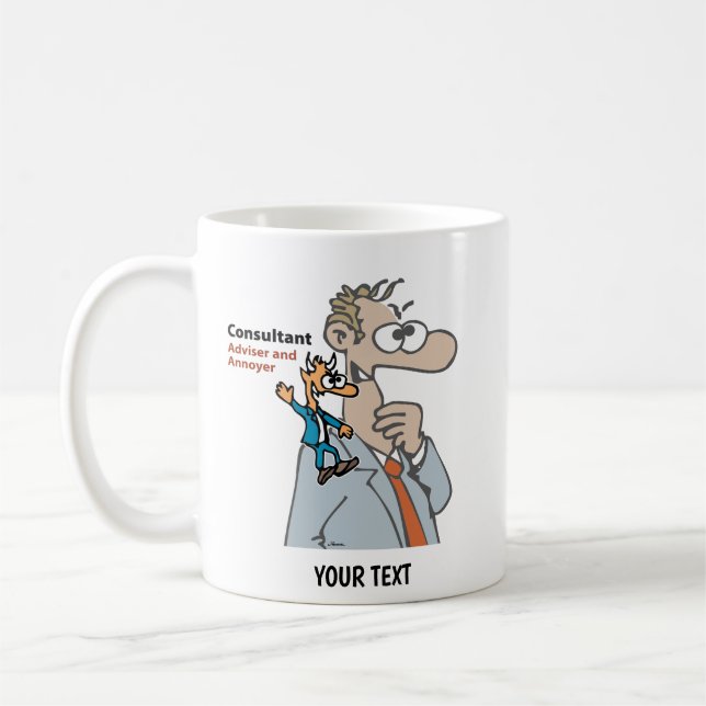 Caneca De Café Consultor Desenho Animado (Esquerda)