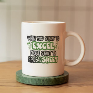 Caneca De Café Contabilidade Engraçado do Excel e Folha de Cálcul