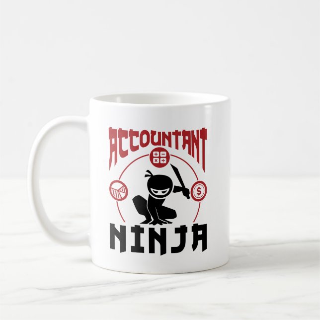 Caneca De Café Contabilista Ninja Contabilidade CPA (Esquerda)