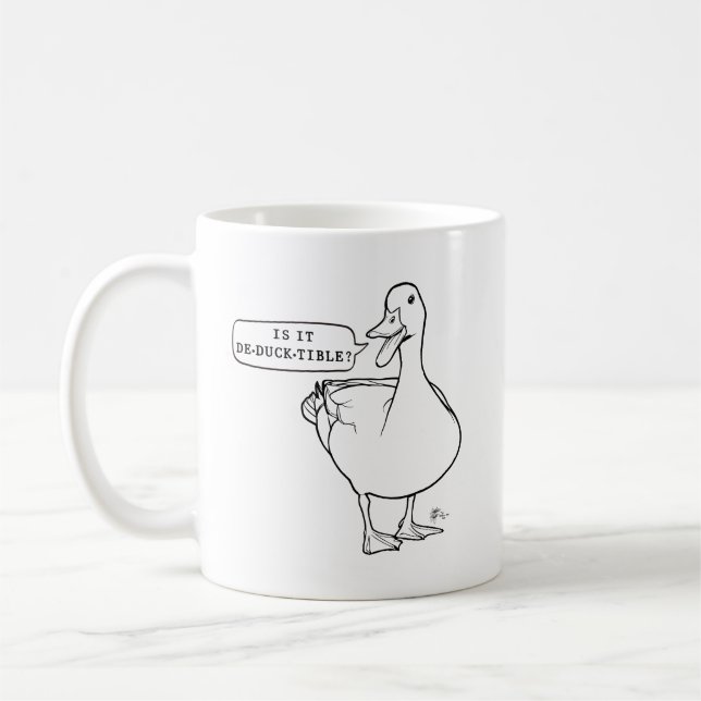 Caneca De Café Contador Engraçado Imposto (Esquerda)