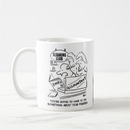Caneca De Café Contador Engraçado Verifica Números do Clube de Em