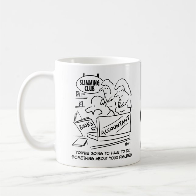Caneca De Café Contador Engraçado Verifica Números do Clube de Em (Esquerda)
