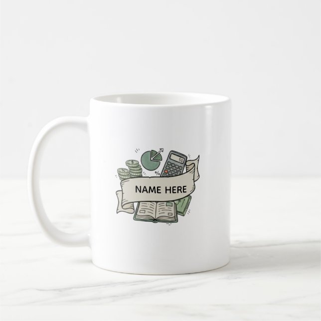 Caneca De Café Contador Financeiro Profissional Personalizado Caf (Esquerda)