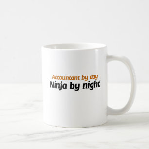 Caneca De Café Contador por dia Ninja por Noite