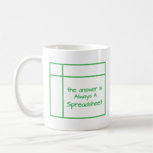 Caneca De Café Contadores - A Resposta É Sempre Uma Planilha