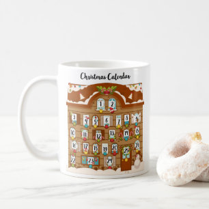 Caneca De Café Contagem para Calendário Antecipado de Natal