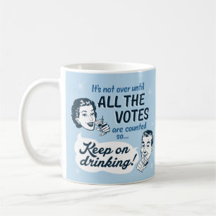 Caneca De Café Contar todos os votos Mug Retro Funny