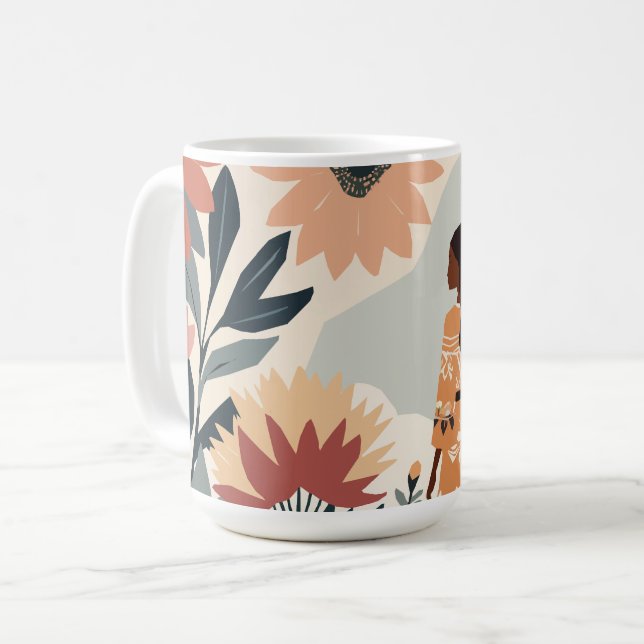 Caneca De Café Contemplação de Jardim (Frente Esquerda)