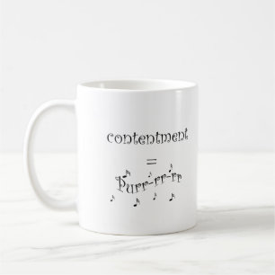 Caneca De Café contentamento é igual a puré com notas musicais