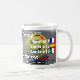 Caneca De Café conteúdo feliz