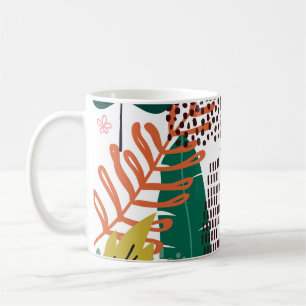 Caneca De Café Contexto tropical sem costura com Monstera