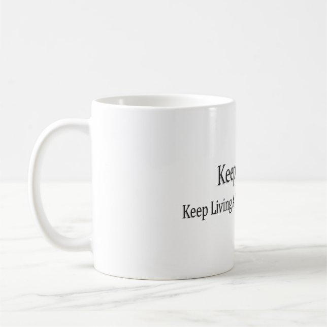 Caneca De Café "Continue sorrindo" Design. Comprar Agora (Esquerda)