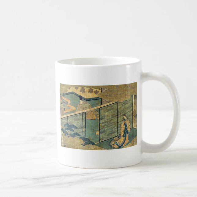 Caneca De Café Conto de Genji por Ando, Hiroshige (Direita)
