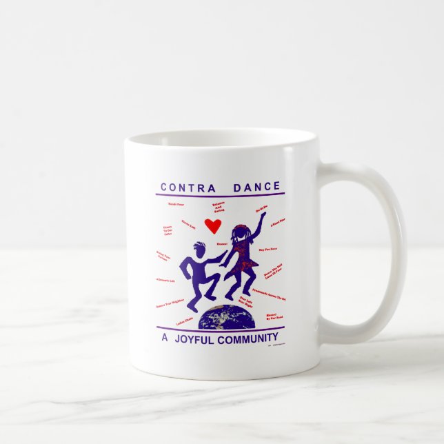 Caneca De Café Contra a alegria da dança (Direita)