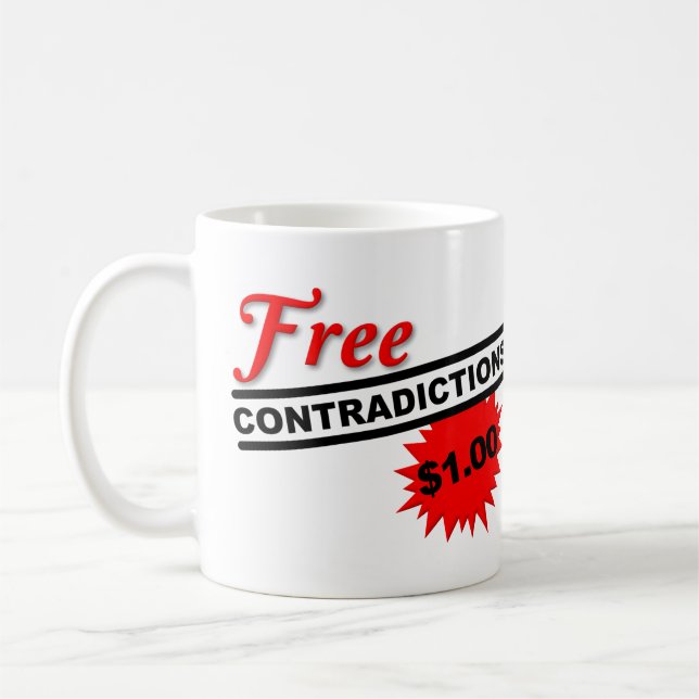 Caneca De Café Contradições Gratuitas (Esquerda)