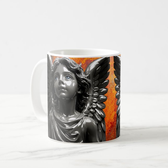 Caneca De Café Contraste do Seraph Obsidiano (Frente Esquerda)