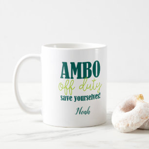 Caneca De Café Controlador Ambulante Ambo e Aposentação Paramédic