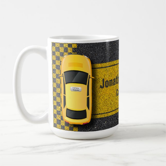 Caneca De Café Controlador de Cab de Serviço Taxi Amarelo Empresa (Esquerda)