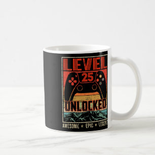 Caneca De Café Controlador de Vídeo Retro Antigo Desbloqueado Nív
