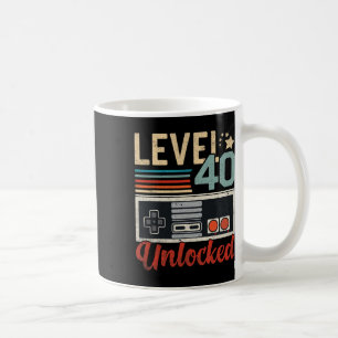 Caneca De Café Controlador de Videojogos Desbloqueado Nível 40 An